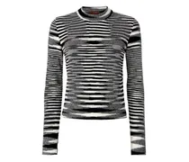 Gemusterter Pullover - Schwarz