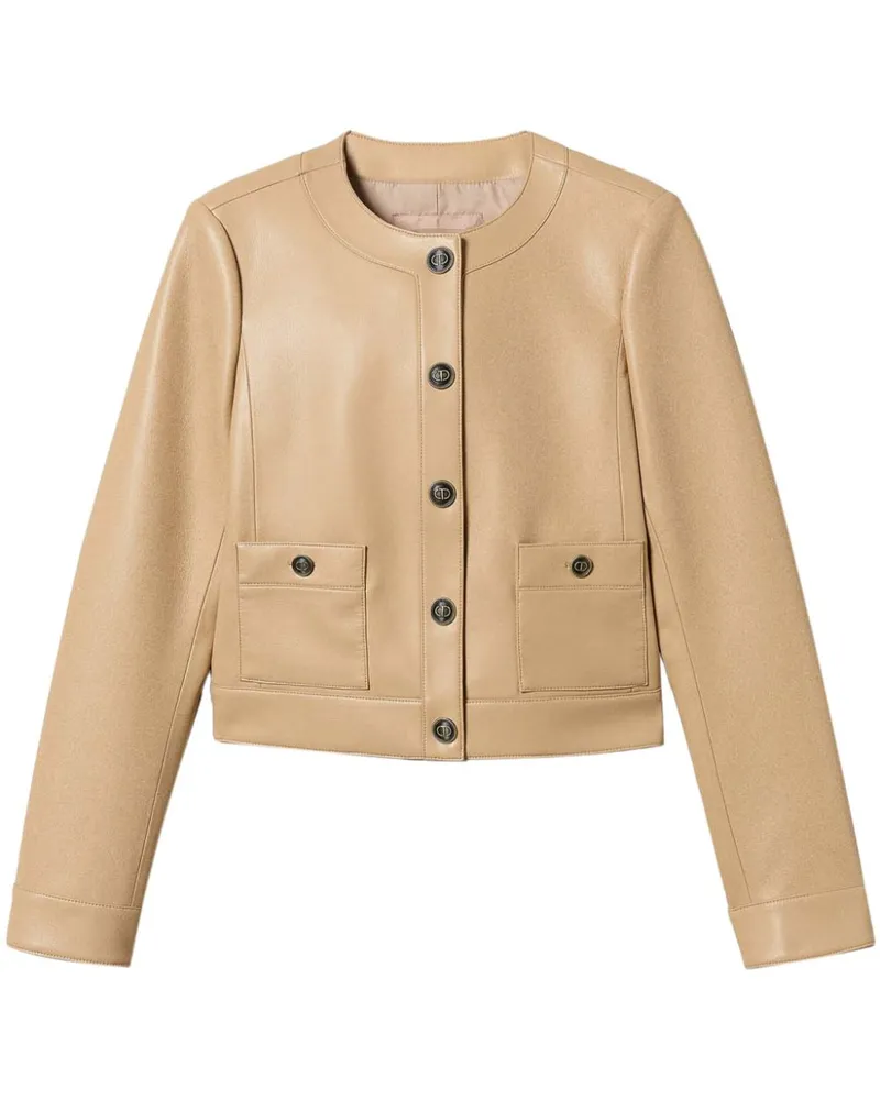 Twin-Set Jacke mit Logo-Prägung - Nude Nude