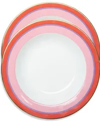 La DoubleJ 2er-Set Rainbow Suppenteller Rosa