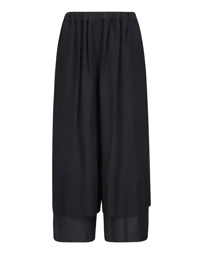 Comme des Garçons layered wide-leg trousers - Schwarz Schwarz
