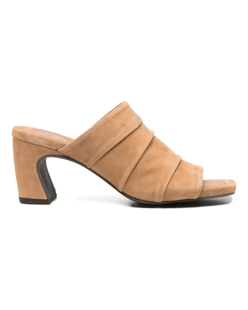 ash Eva ruched open-toe sandals - Nude Nude