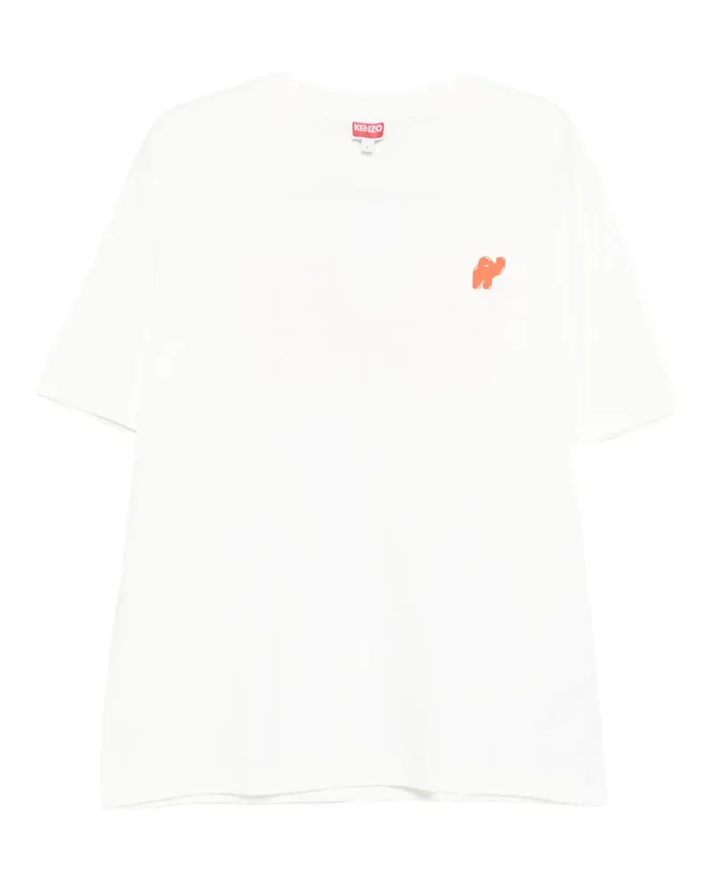Kenzo Besticktes T-Shirt aus Bio-Baumwolle - Weiß Weiß