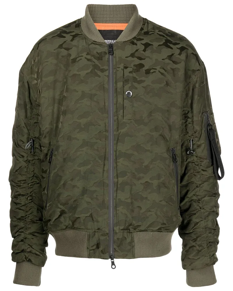 Mostly Heard Rarely Seen Bomberjacke mit Camouflage-Print Grün