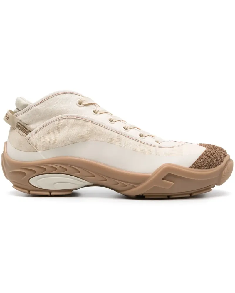Fendi Lab Sneakers aus Canvas - Nude Nude