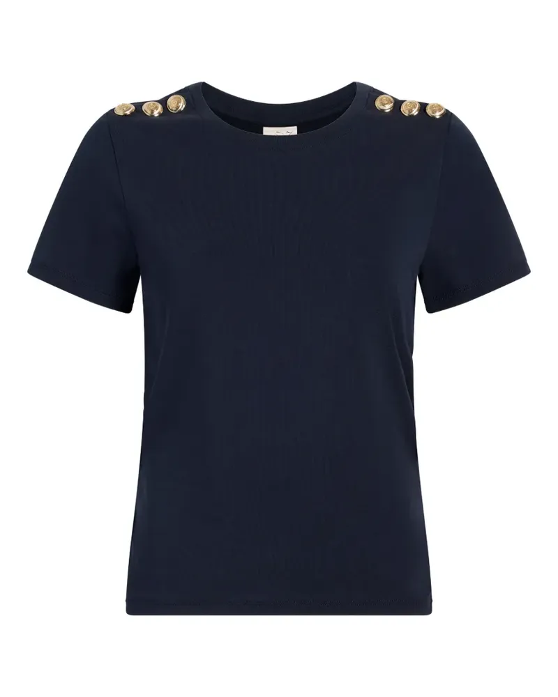 Cinq à Sept Jasper T-Shirt mit Knopfdetail - Blau Blau