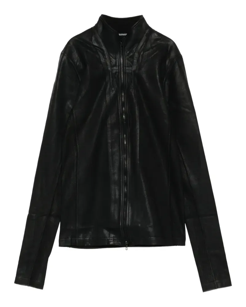 Julius zip- front stand- collar jacket - Schwarz Schwarz