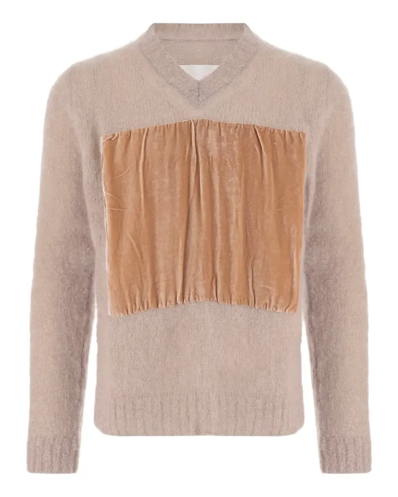 Maison Margiela Pullover mit V-Ausschnitt - Nude Nude