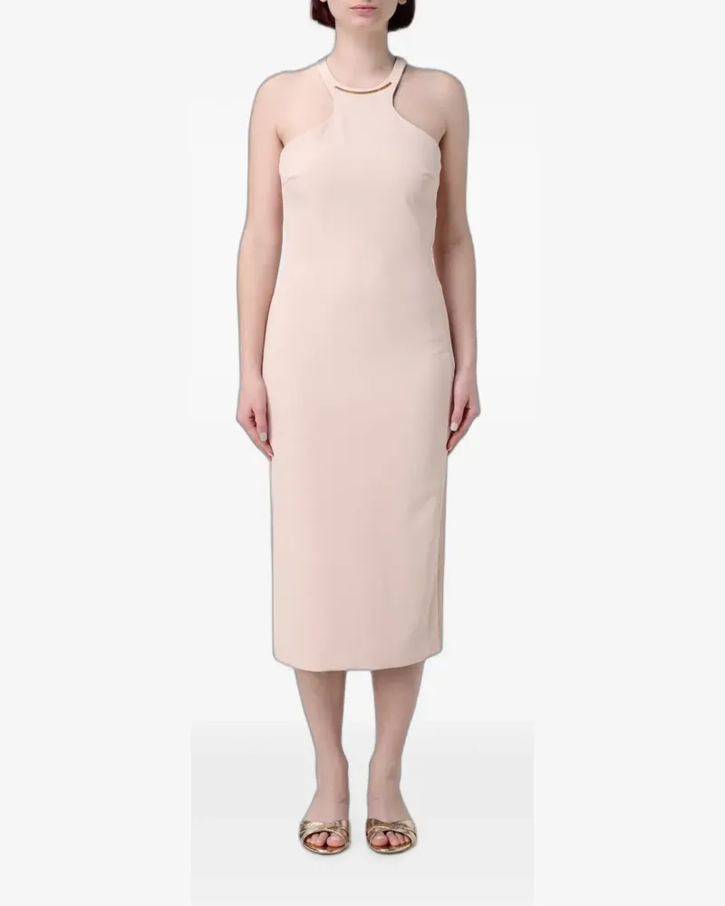 Elisabetta Franchi halterneck crêpe dress - Nude Nude