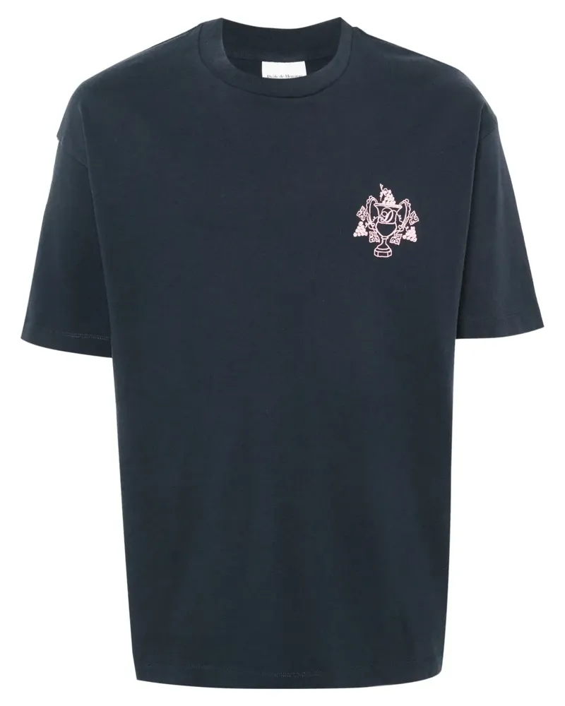 Drôle de Monsieur T-Shirt mit Blason-Print - Blau Blau