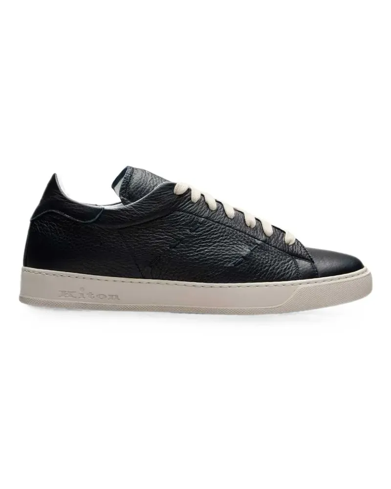Kiton Sneakers mit Kreuzstich - Schwarz Schwarz