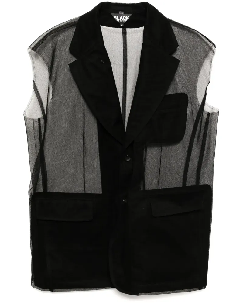 Comme des Garçons Ärmelloser Blazer - Schwarz Schwarz