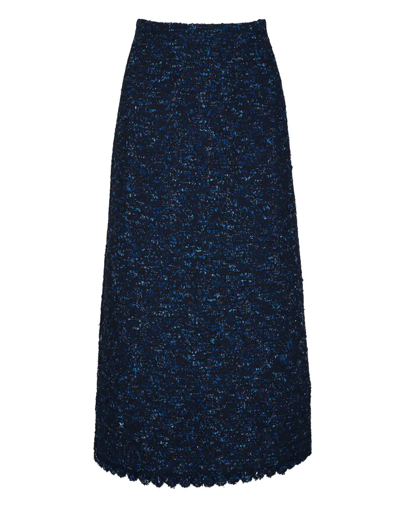 Lafayette148 Cosmos bouclé midi skirt - Blau Blau