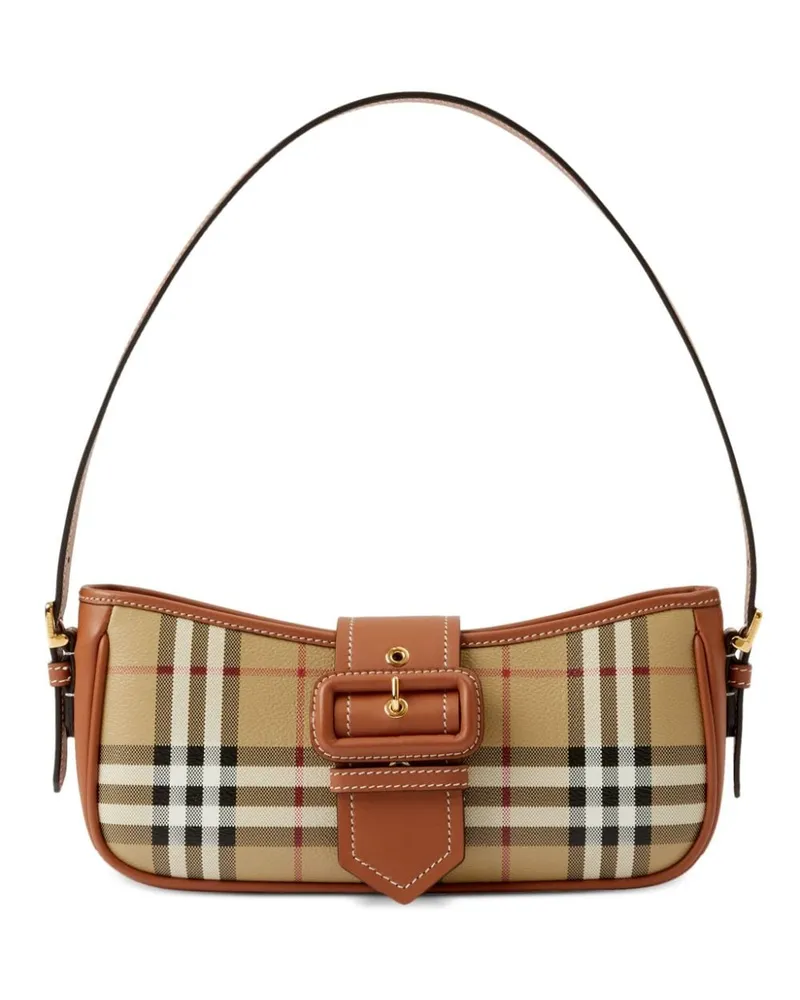 Burberry Sling Schultertasche mit Vintage Check - Nude Nude