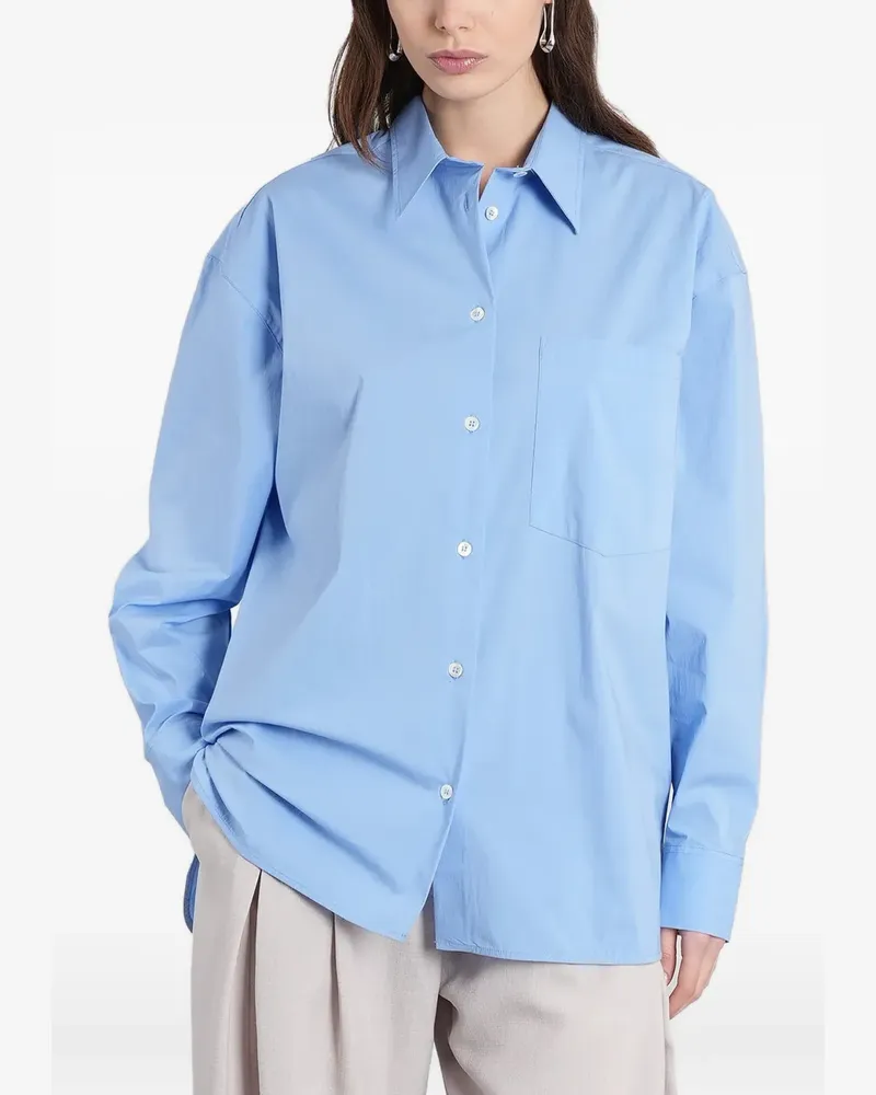 IRO Natacha chest-pocket button-down cotton shirt - Blau Blau