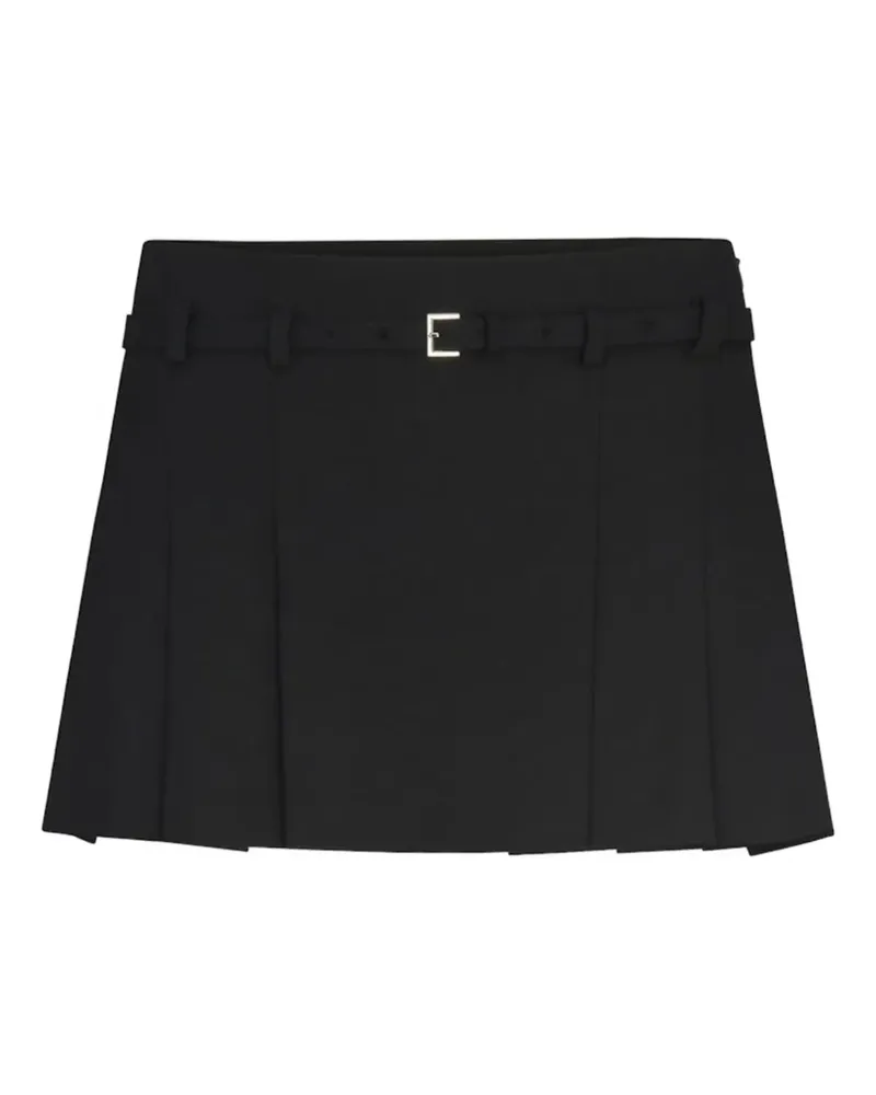 Frame Denim pleated belted mini skirt - Schwarz Schwarz