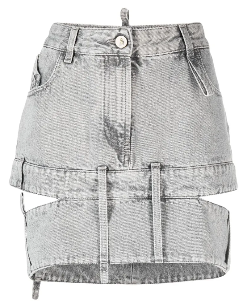 ATTICO Minirock mit Cut-Outs - Grau Grau