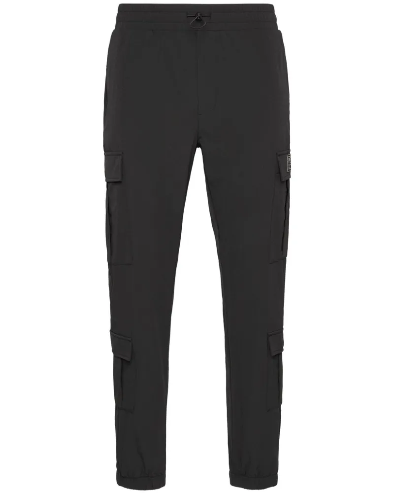 Philipp Plein Jogginghose mit Logo-Print - Schwarz Schwarz