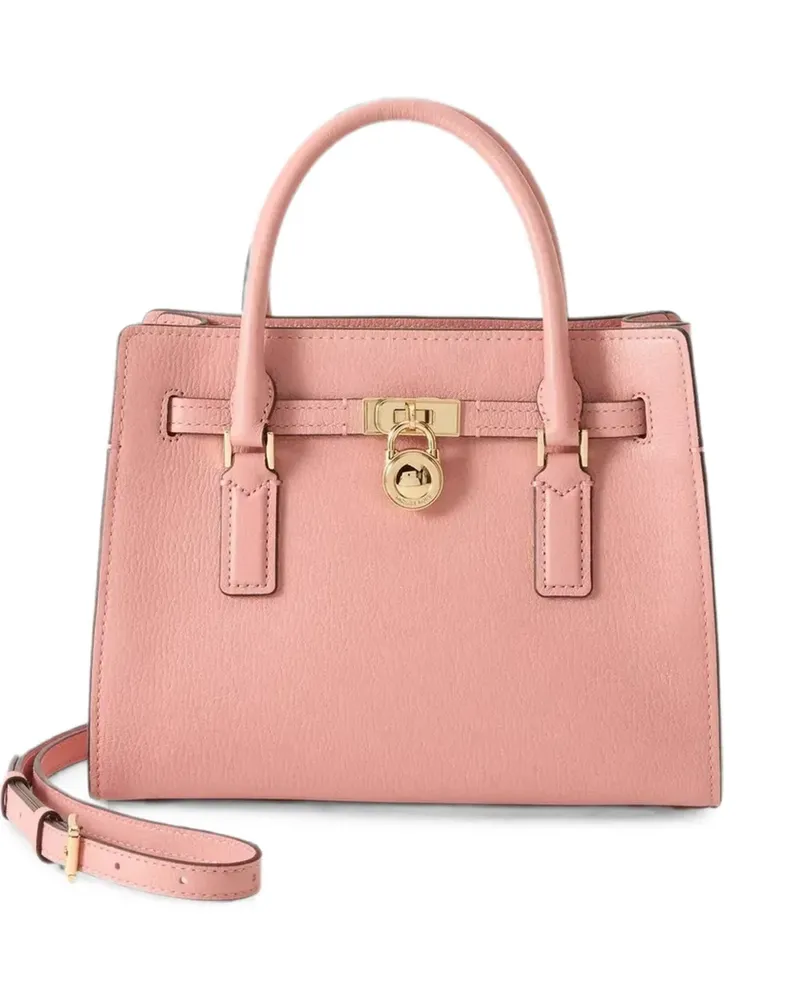 Michael Kors padlock-detail leather tote bag - Rosa Rosa