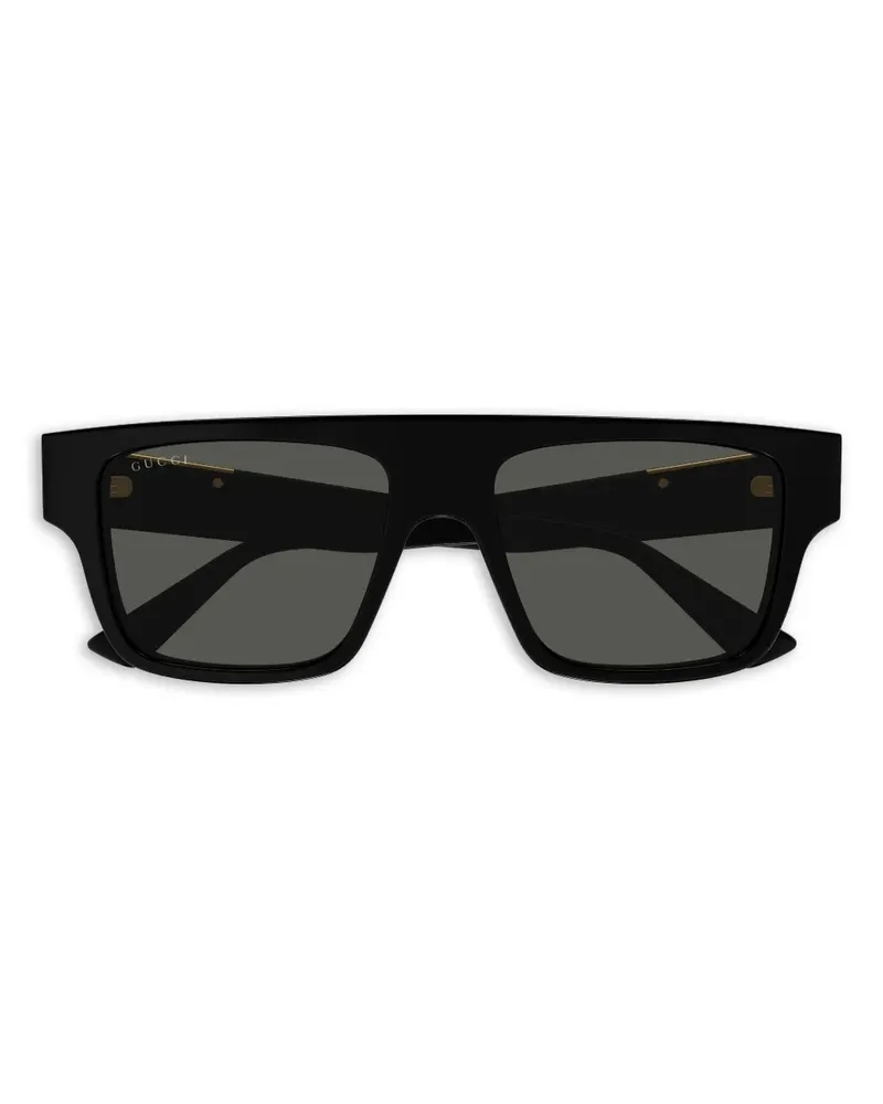 Gucci GG1960S Sonnenbrille mit eckigem Gestell - Schwarz Schwarz