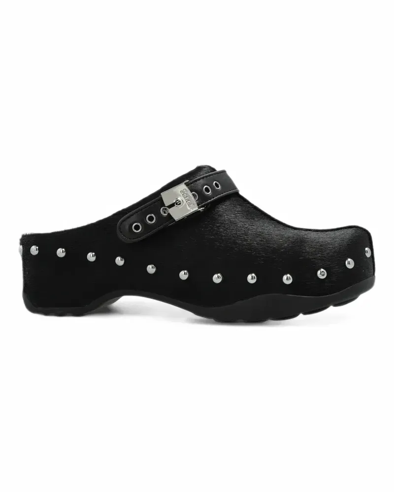 Scholl Phoebe studded leather mules - Schwarz Schwarz