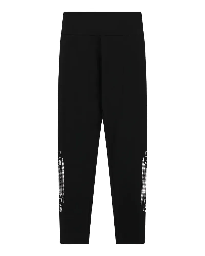 EA7 rhinestone-embellished leggings - Schwarz Schwarz