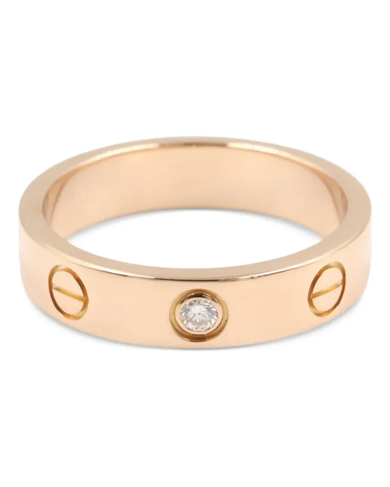 Cartier 2010s mini Love Ring mit Diamant - Rosa Rosa