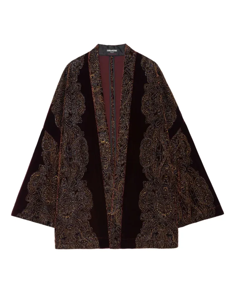 Zadig & Voltaire paisley-print velvet-effect jacket - Rot Rot
