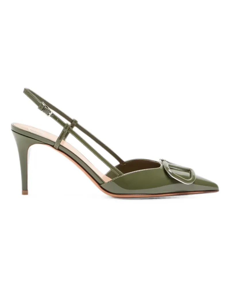 Valentino Garavani VLogo Signature Patent Leather Slingback Pump 80Mm - Grün Grün