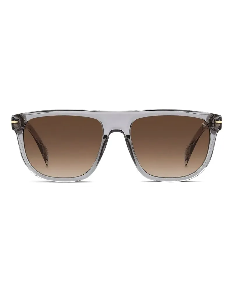 EYEWEAR by DAVID BECKHAM Sonnenbrille mit eckigem Gestell - Grau Grau