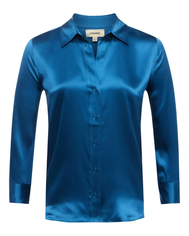 L'Agence Dani Bluse aus Seide - Blau Blau