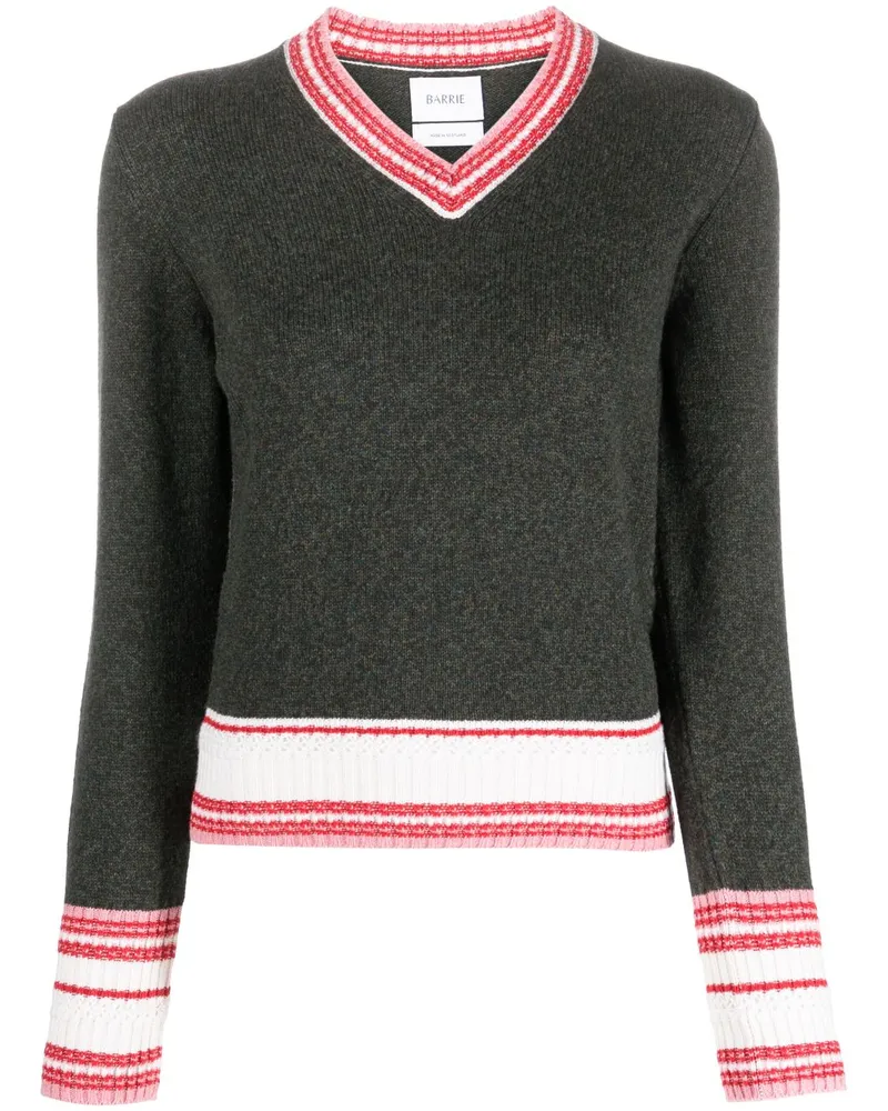 Barrie Kaschmirpullover mit V-Ausschnitt - Grün Grün