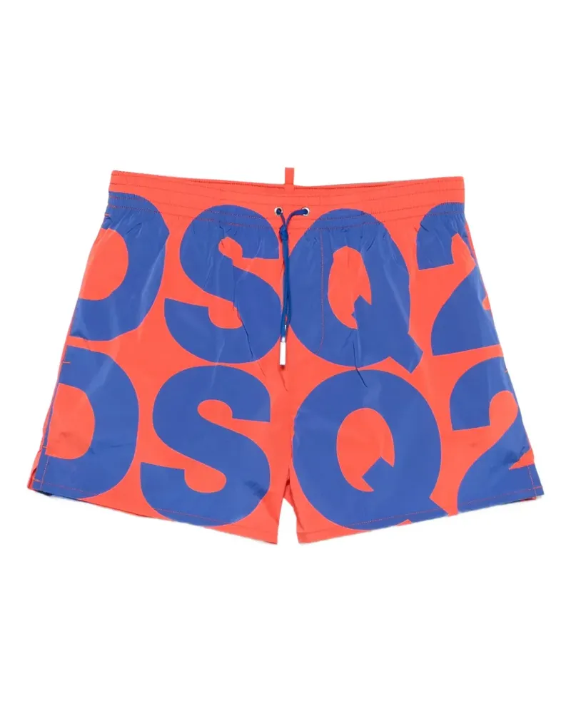 Dsquared2 logo-print swim shorts - Orange Orange