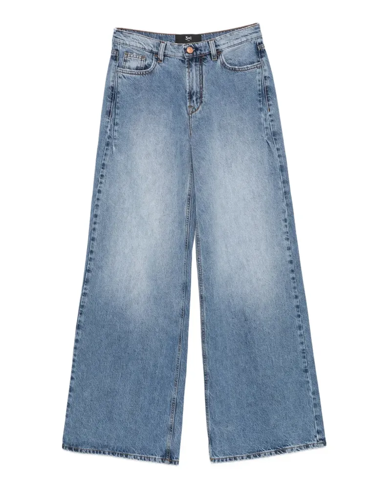 3x1 The Kat darted wide-leg jeans - Blau Blau