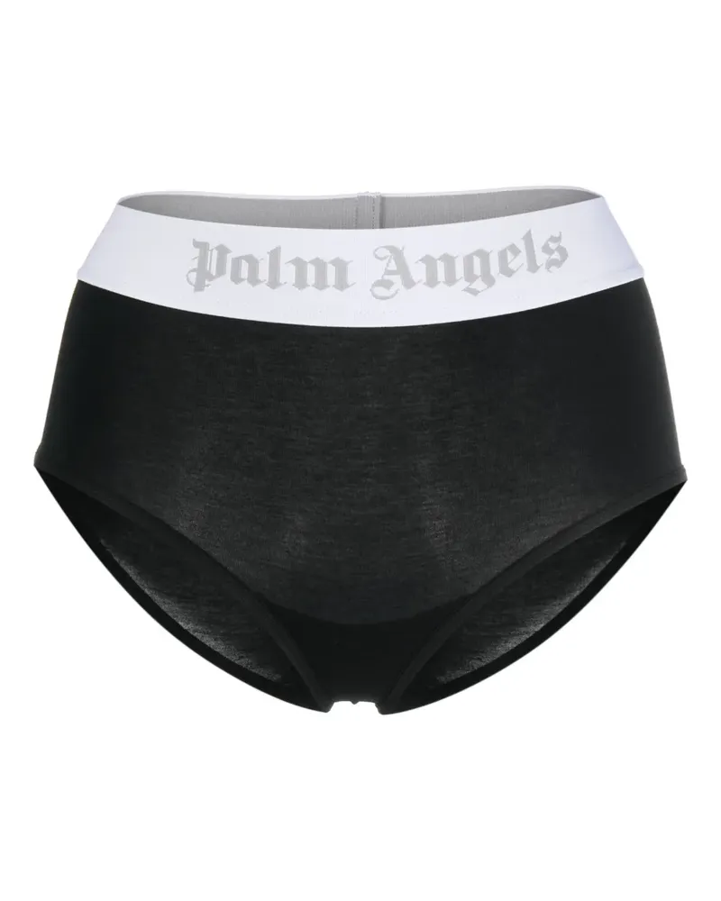 Palm Angels Bikinihöschen mit Logo-Bund - Schwarz Schwarz