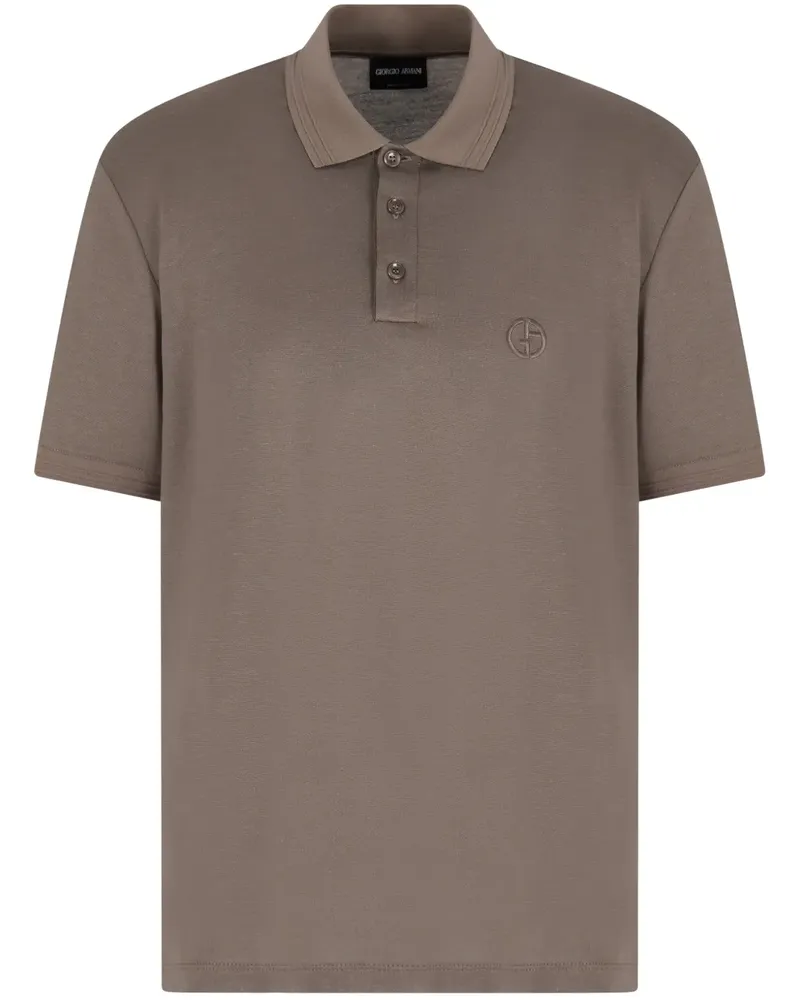 Giorgio Armani Poloshirt mit Logo-Stickerei - Nude Nude