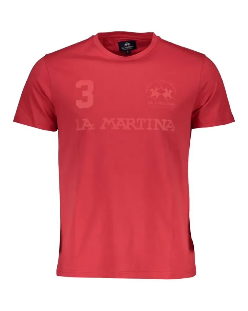 La Martina logo-print T-shirt - Rot Rot