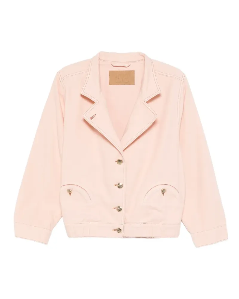 Blazé Milano Mantel mit Ziernähten - Rosa Rosa