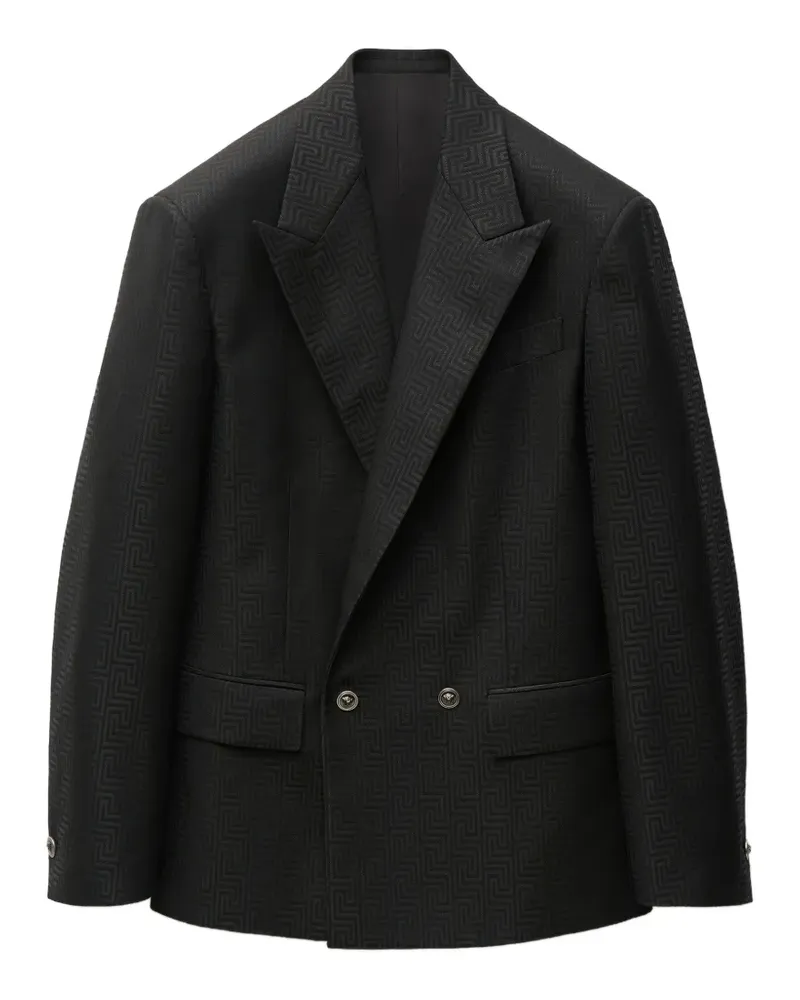 Versace jacquard lurex wool blazer - Schwarz Schwarz