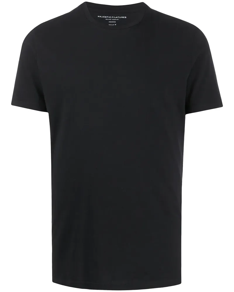 Majestic T-Shirt mit lockerem Schnitt - Schwarz Schwarz