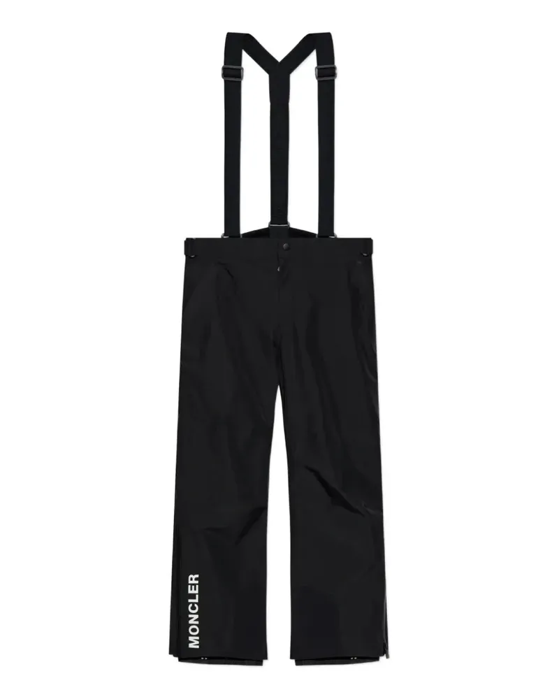 Moncler Skihose mit Logo-Print - Schwarz Schwarz