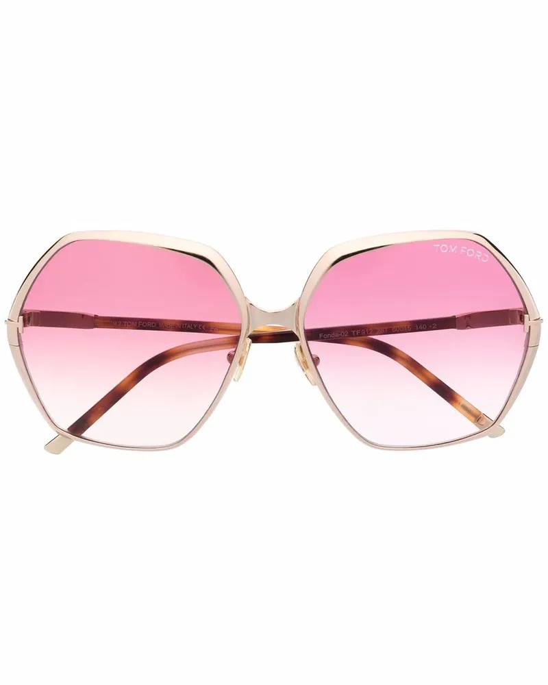 Tom Ford Oversized-Sonnenbrille - Gold Gold