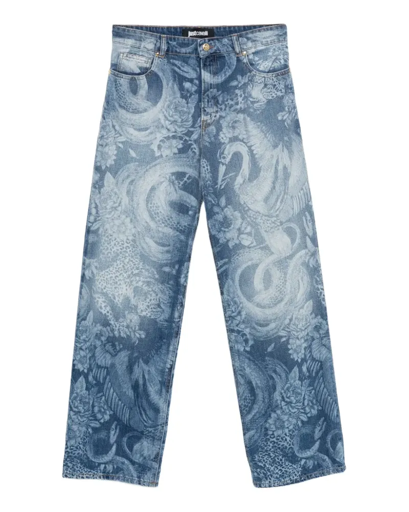 Just Cavalli Jeans mit Animal-Print - Blau Blau