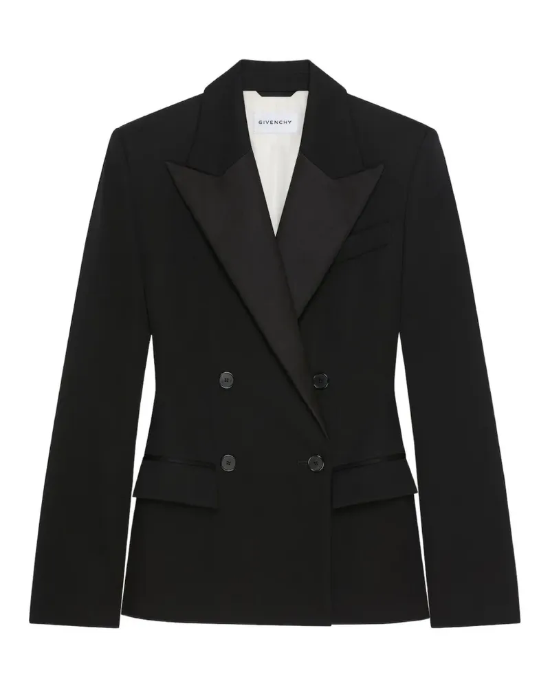 Givenchy Doppelreihige Smoking-Jacke aus Wolle - Schwarz Schwarz