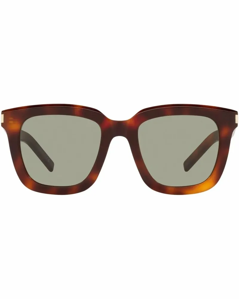 Saint Laurent Sonnenbrille mit eckigem Gestell - Braun Braun