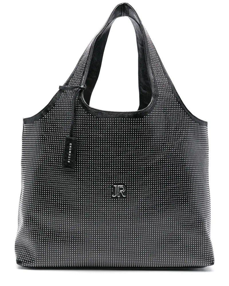 John Richmond Handtasche mit Nieten - Schwarz Schwarz
