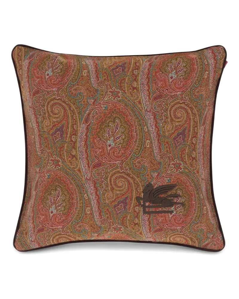 Etro arnica-motif cushion (45x45cm) - Orange Orange