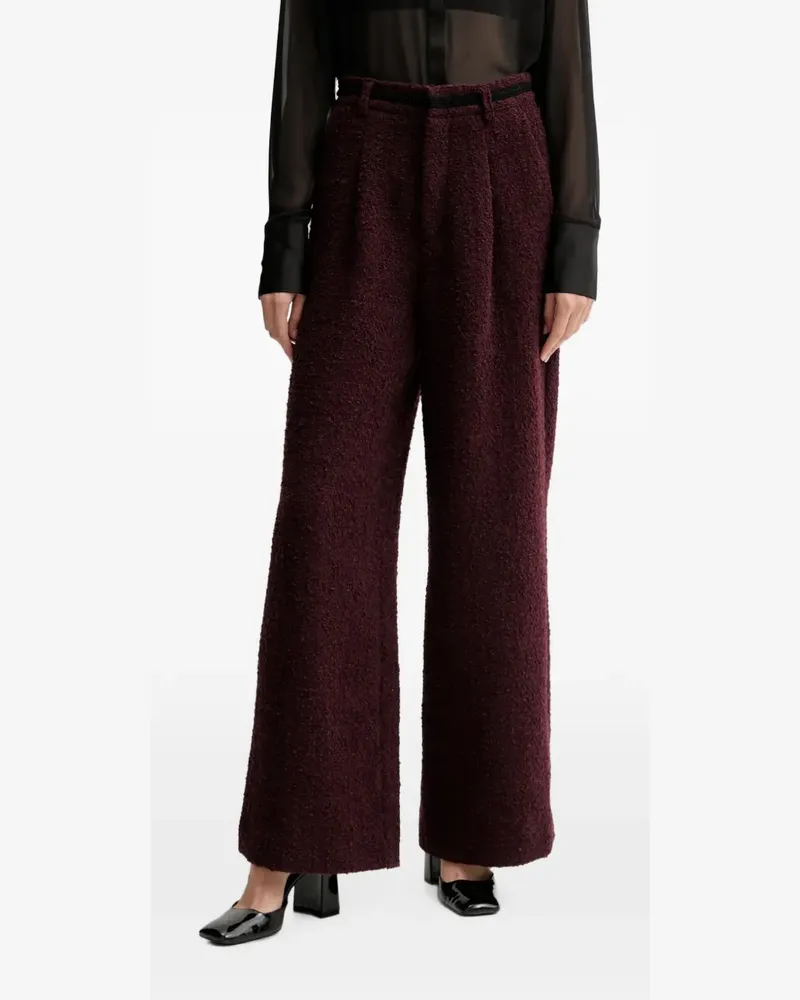 Gestuz Weite Hose aus Bouclé-Strick - Rot Rot