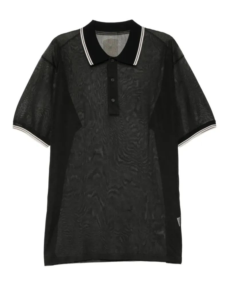 Yohji Yamamoto Mieru R-16G polo shirt - Schwarz Schwarz