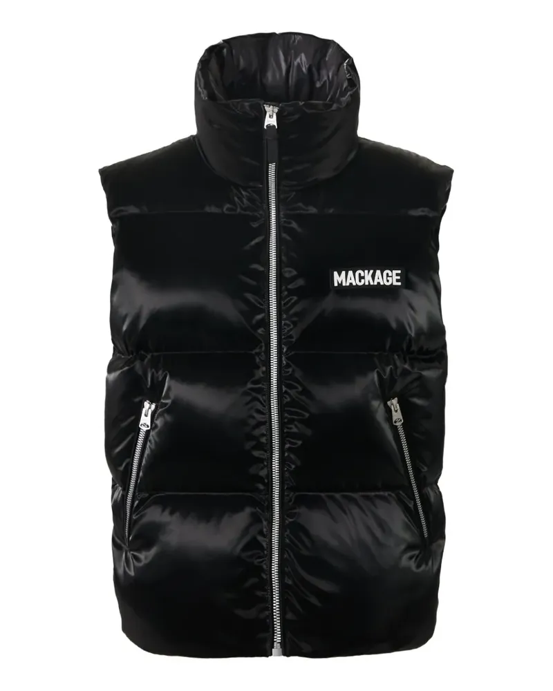 Mackage Wattierte Kane-Glo Weste mit Reißverschluss - Schwarz Schwarz