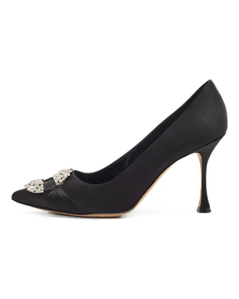 Manolo Blahnik Maida crystal-embellished pumps - Schwarz Schwarz